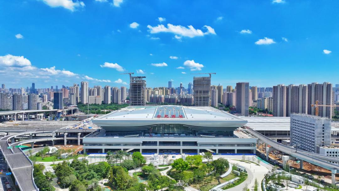 合肥西站加速成型。陈三虎摄